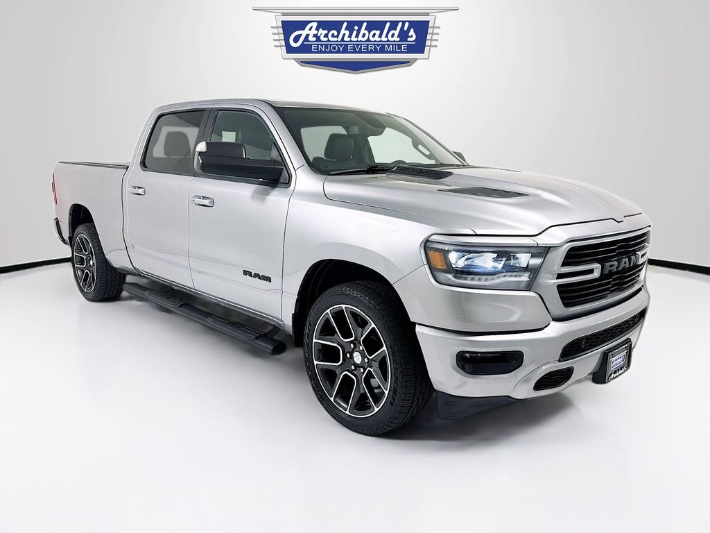 Silver 2019 RAM 1500 Sport Crew Cab 4WD Pickup Truck 8-Speed Automatic