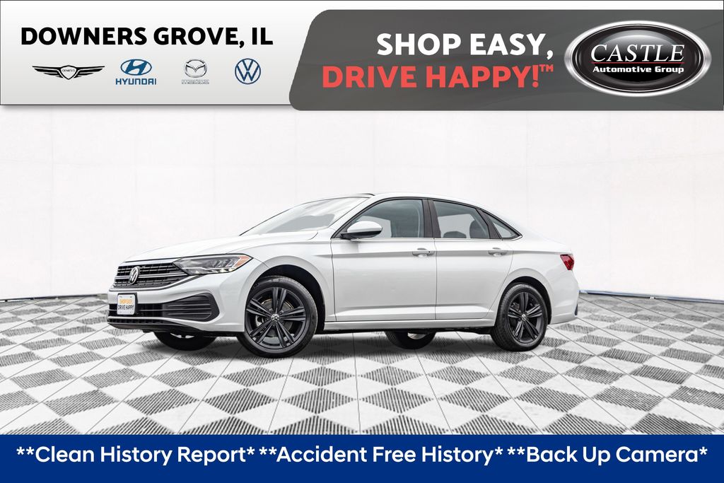 Opal White Pearl 2023 Volkswagen Jetta Sedan Front-Wheel Drive 8-Speed Automatic