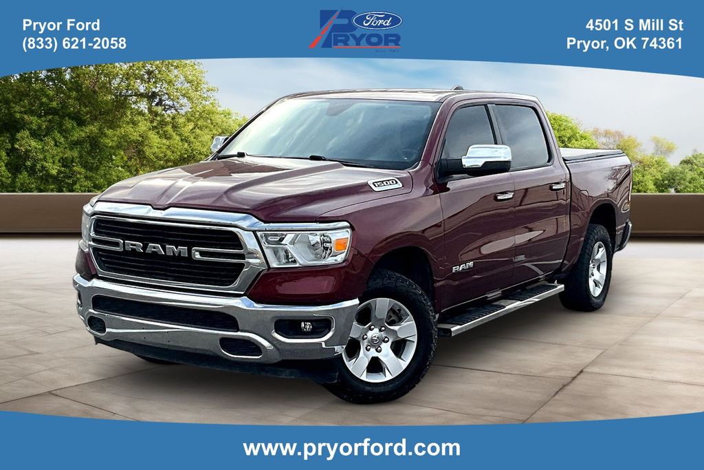 Delmonico Red Pearlcoat 2019 RAM 1500 Big Horn Crew Cab 4WD Pickup Truck Four-Wheel Drive 8-Speed Automatic