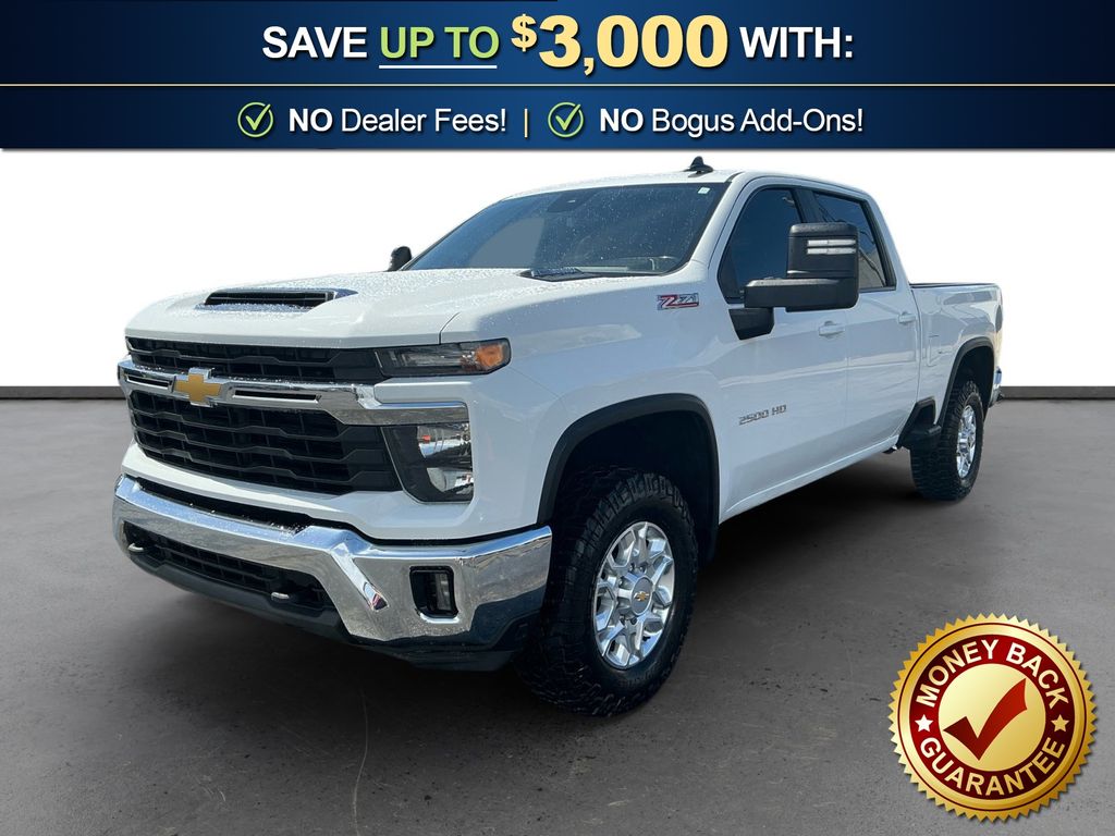 Summit White 2024 Chevrolet Silverado 2500HD LT Crew Cab 4WD Pickup Truck Four-Wheel Drive Automatic