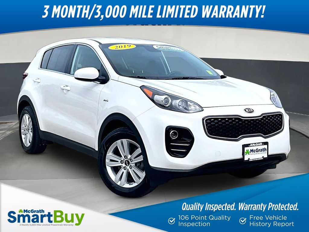 Clear White 2019 Kia Sportage SUV / Crossover All-Wheel Drive 6-Speed Automatic Overdrive
