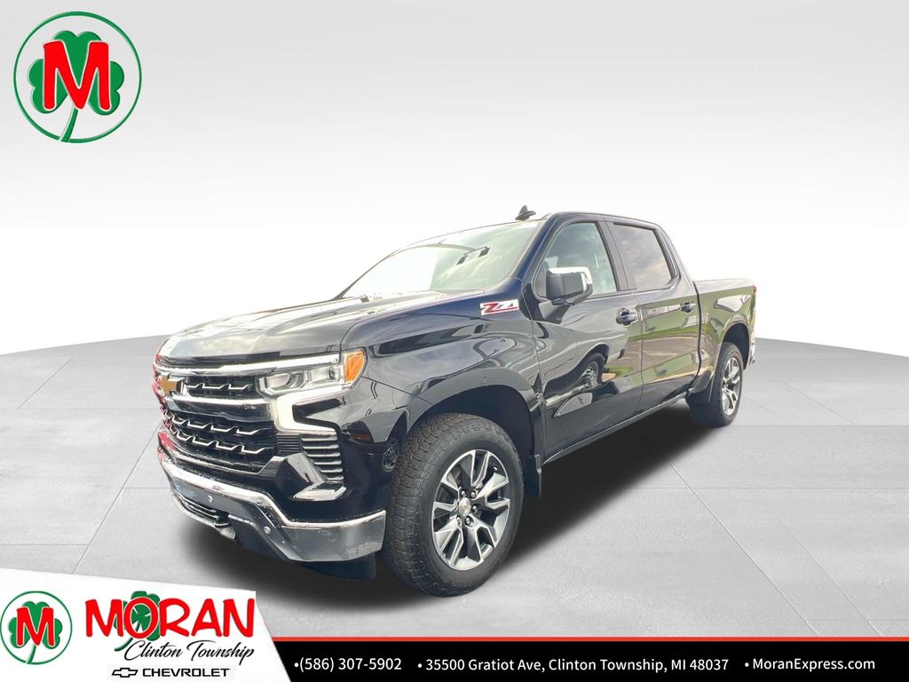 Black 2024 Chevrolet Silverado 1500 Pickup Truck Four-Wheel Drive Automatic