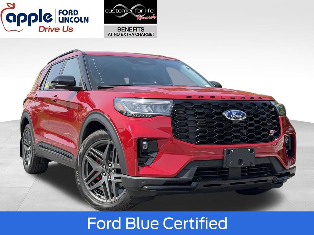 Red Metallic 2025 Ford Explorer SUV / Crossover All-Wheel Drive Automatic