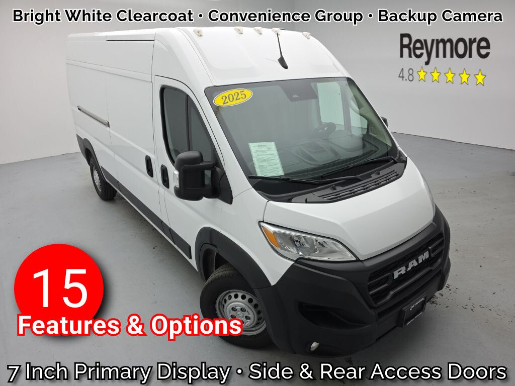 Bright White Clearcoat 2025 RAM ProMaster Van 9-Speed Automatic