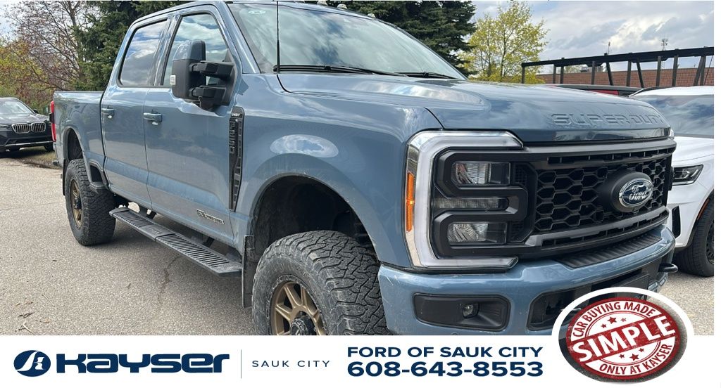 Blue 2023 Ford F-250 Super Duty Pickup Truck Four-Wheel Drive Automatic