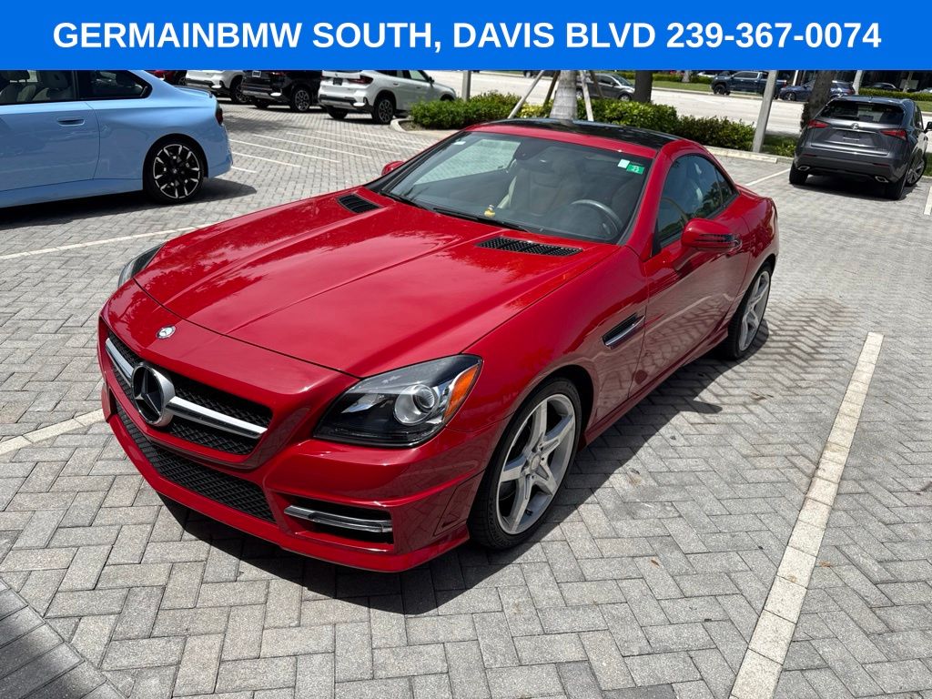 Red 2014 Mercedes-Benz SLK Convertible Rear-Wheel Drive 7-Speed Automatic