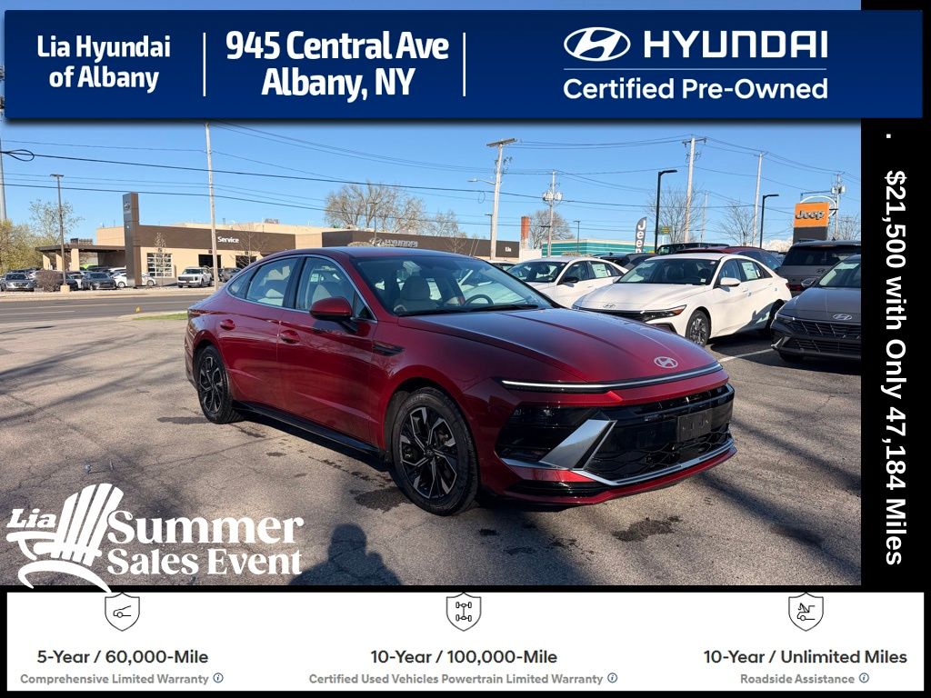 Ultimate red 2024 Hyundai Sonata SEL FWD Sedan Front-Wheel Drive 8-Speed Automatic