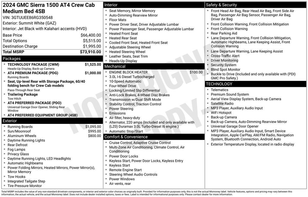 2024 GMC Sierra 1500 AT4