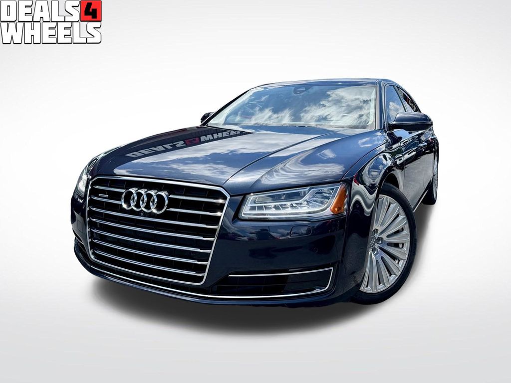 Blue 2015 Audi A8 Sedan All-Wheel Drive 8-Speed Automatic