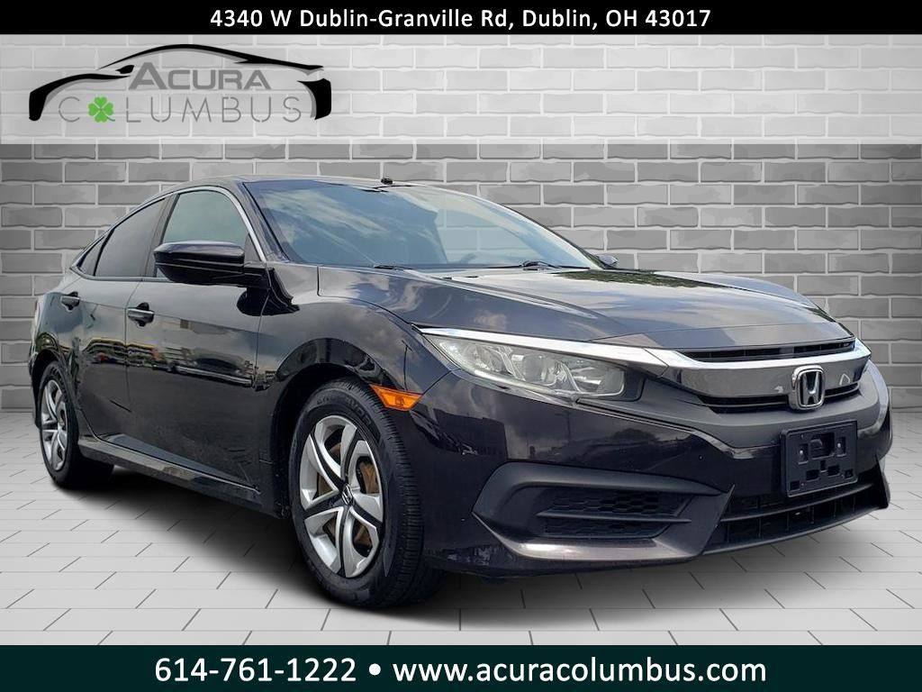 Red (Burgundy Night Pearl) 2016 Honda Civic Sedan Front-Wheel Drive Continuously Variable Transmission