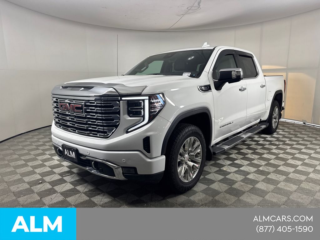 Summit White 2024 GMC Sierra 1500 Denali Crew Cab 4WD Pickup Truck Four-Wheel Drive Automatic