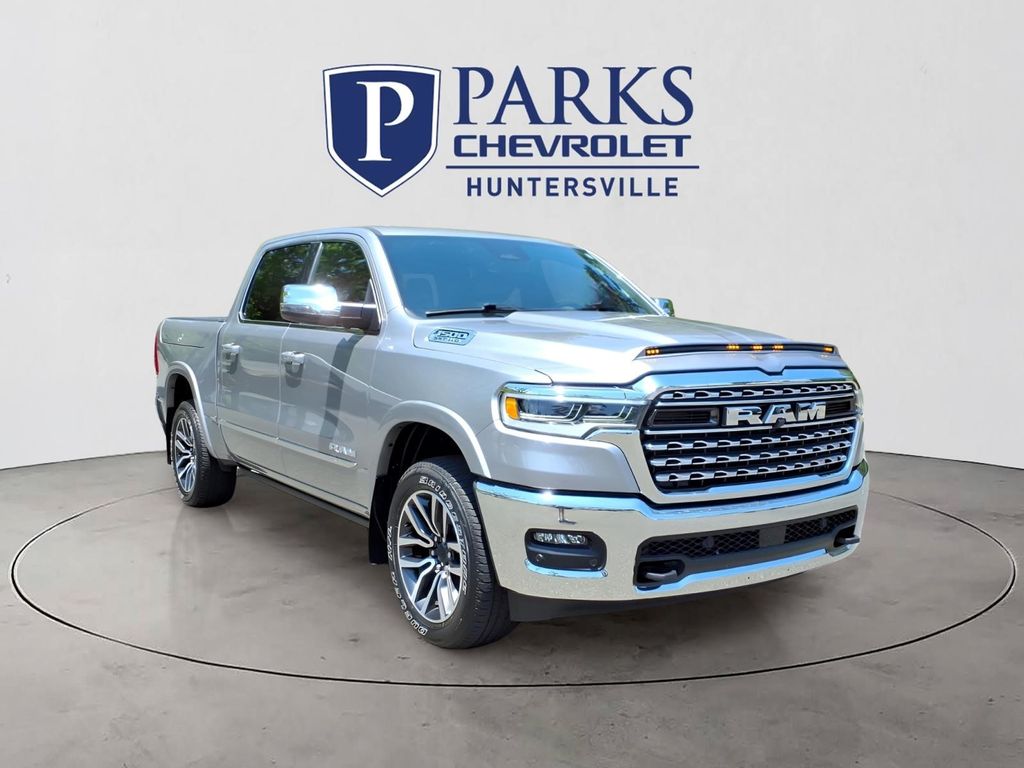 Billet Silver Metallic Clearcoat 2025 RAM 1500 Pickup Truck Four-Wheel Drive 8-Speed Automatic