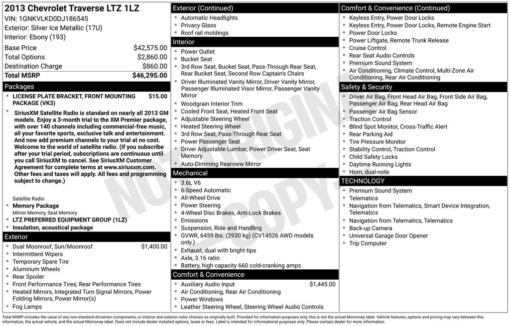 2013 Chevrolet Traverse LTZ