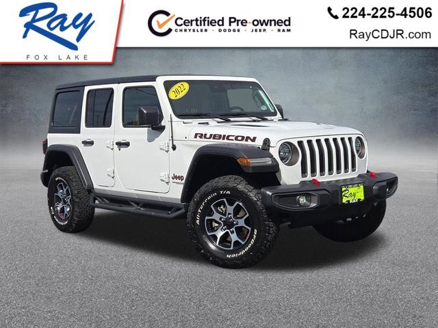 Bright White Clearcoat 2022 Jeep Wrangler Unlimited Rubicon 4WD SUV / Crossover Four-Wheel Drive 8-Speed Automatic