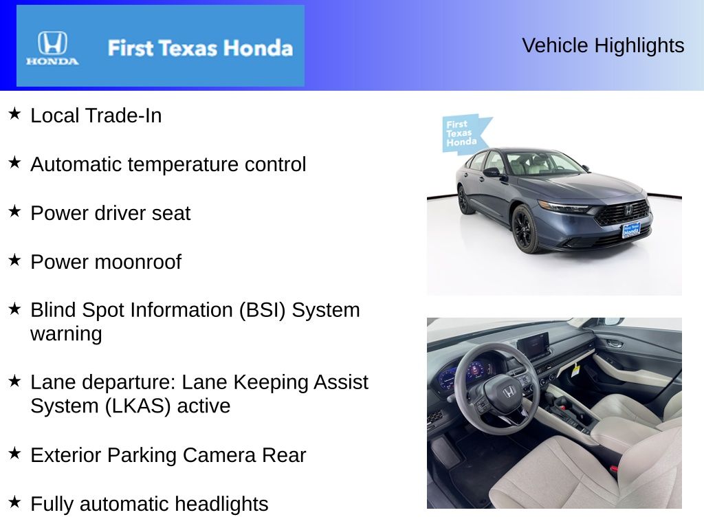 Used Car 2025 Honda Accord  Se For Sale Under $30,000 In Austin, Texas