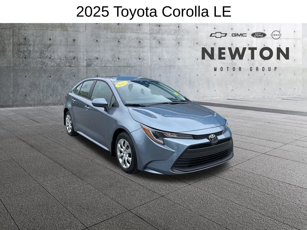 Gray 2025 Toyota Corolla LE FWD Sedan Front-Wheel Drive Continuously Variable Transmission
