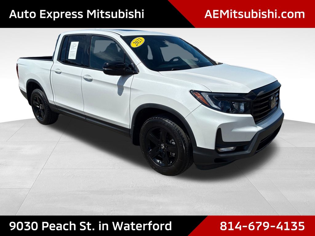 Platinum White Pearl 2023 Honda Ridgeline Pickup Truck All-Wheel Drive 9-Speed Automatic