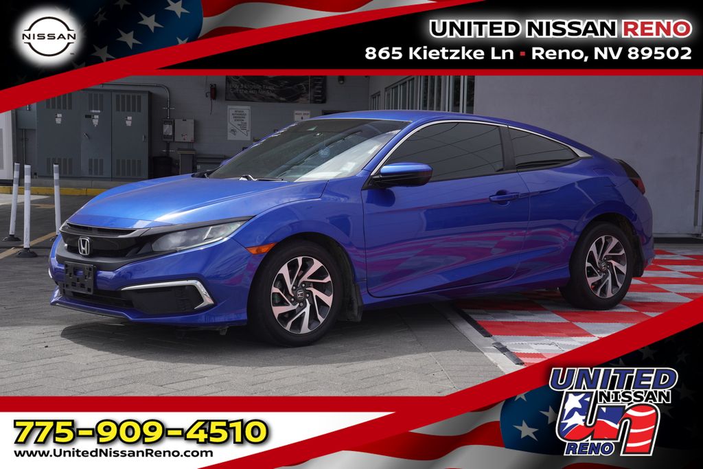 Aegean Blue Metallic 2019 Honda Civic Coupe Coupe Front-Wheel Drive Continuously Variable Transmission