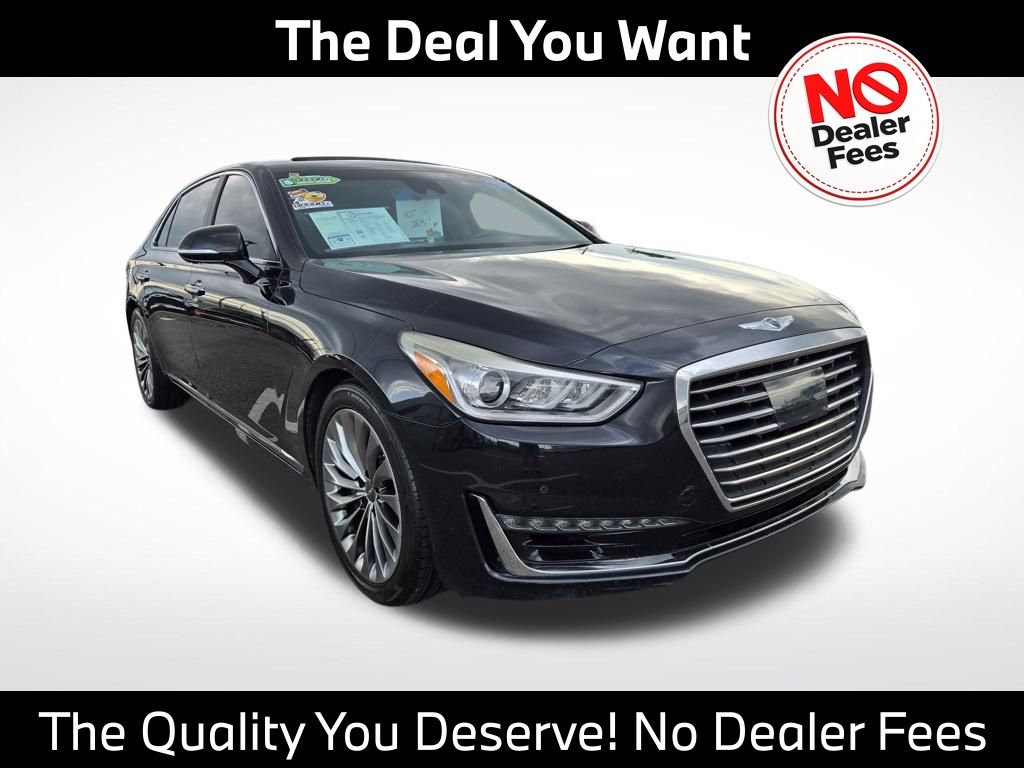 Black 2018 Genesis G90 Ultimate Sedan Rear-Wheel Drive 8-Speed Automatic
