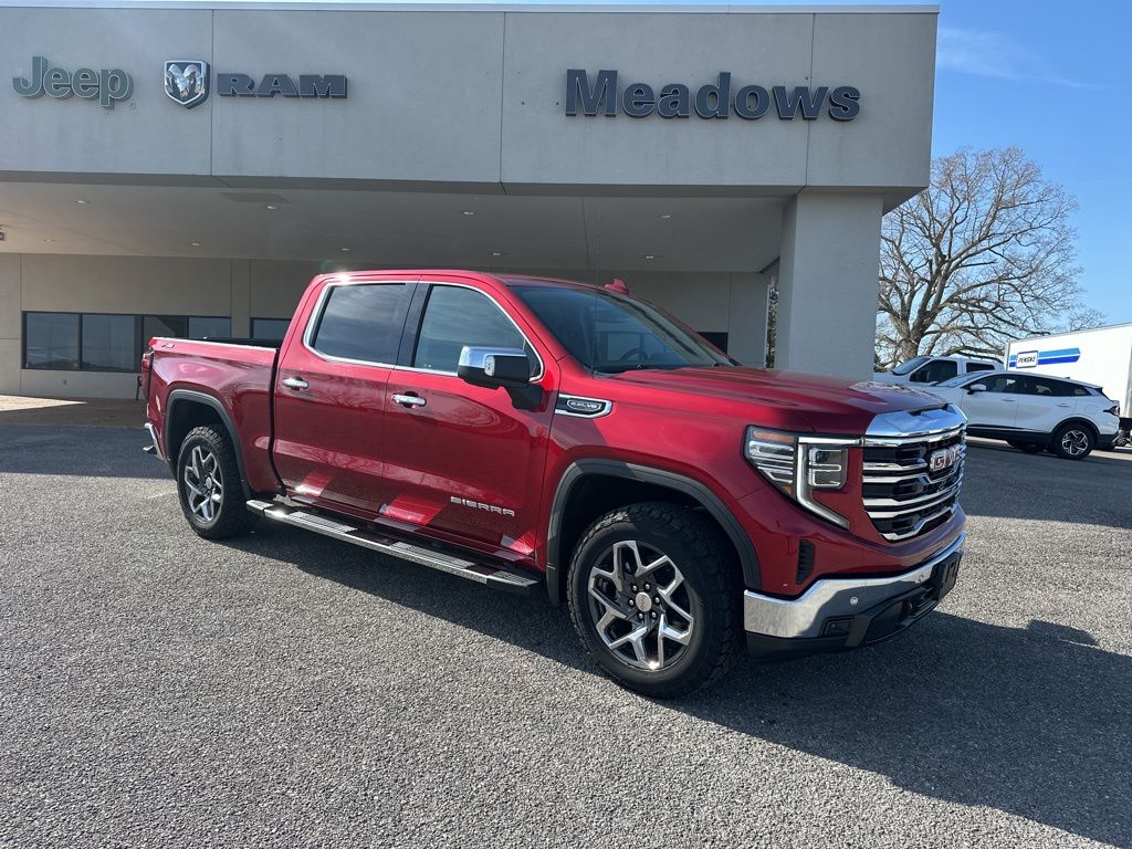 Volcanic Red Tintcoat 2024 GMC Sierra 1500 SLT Crew Cab 4WD Pickup Truck Four-Wheel Drive Automatic