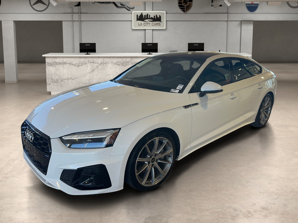 White 2025 Audi A5 Sportback Sedan All-Wheel Drive 7-Speed Automatic