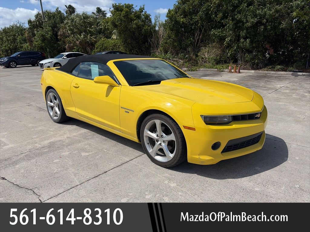 Bright Yellow 2015 Chevrolet Camaro 2LT Convertible RWD Convertible Rear-Wheel Drive 6-Speed Automatic