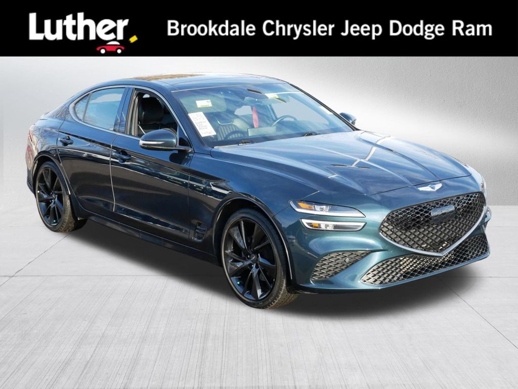 Blue 2023 Genesis G70 2.0T RWD Sedan Rear-Wheel Drive Automatic