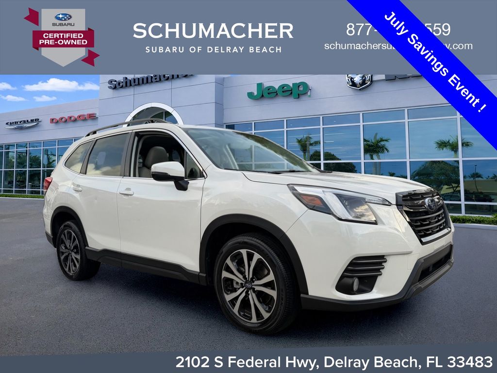 Crystal White Pearl 2023 Subaru Forester SUV / Crossover All-Wheel Drive Continuously Variable Transmission