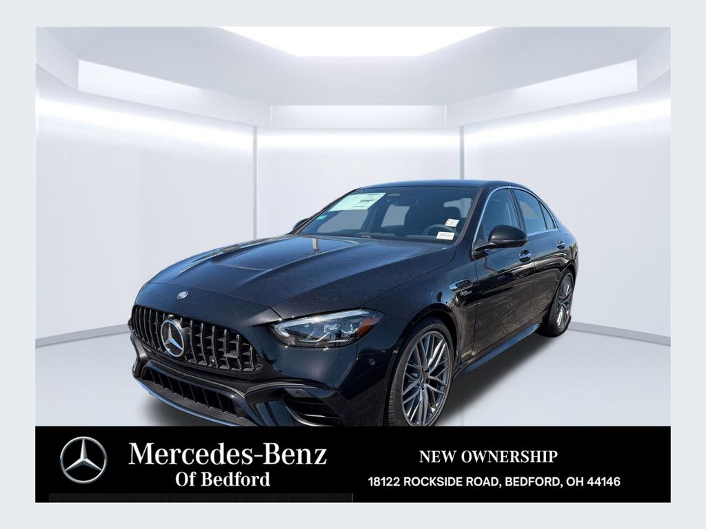 Black (Obsidian) 2026 Mercedes-Benz C-Class Sedan All-Wheel Drive 9-Speed Automatic