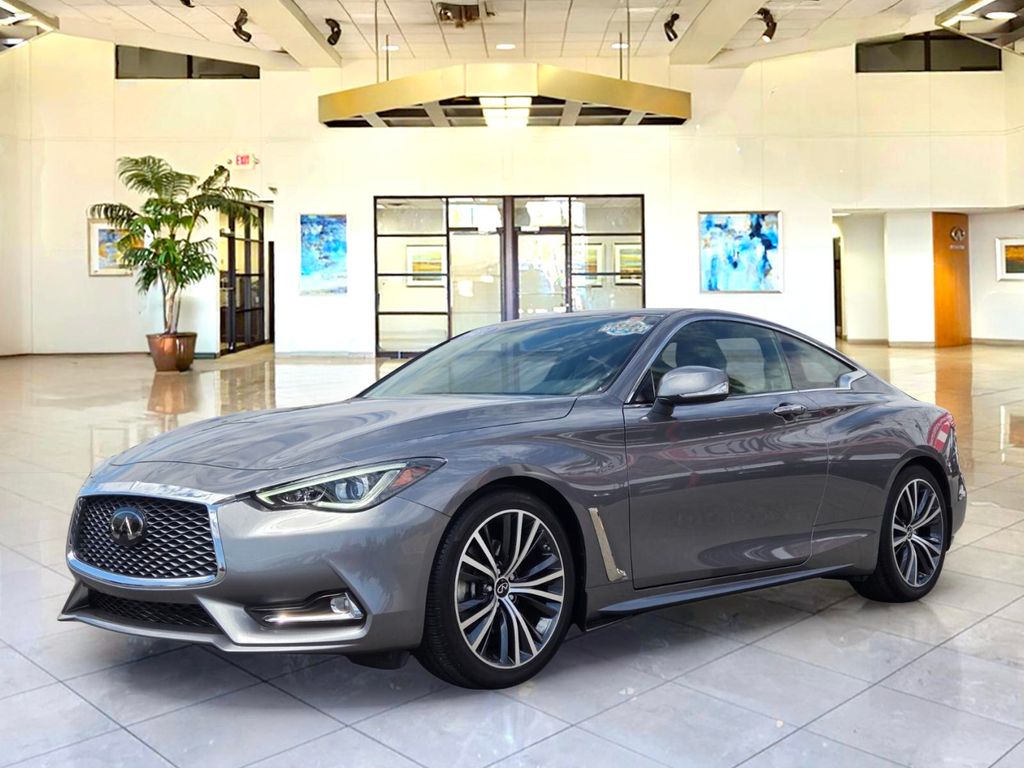 Gray (Graphite Shadow) 2021 INFINITI Q60 Coupe Rear-Wheel Drive 7-Speed Automatic