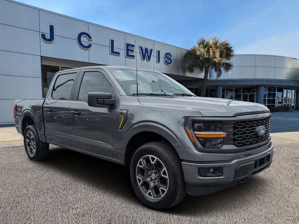 Carbonized Gray Metallic 2024 Ford F-150 STX SuperCrew 4WD Pickup Truck Four-Wheel Drive Automatic