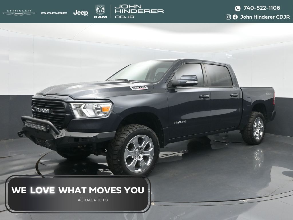 Gray (Maximum Steel Metallic Clearcoat) 2020 RAM 1500 Pickup Truck Four-Wheel Drive 8-Speed Automatic