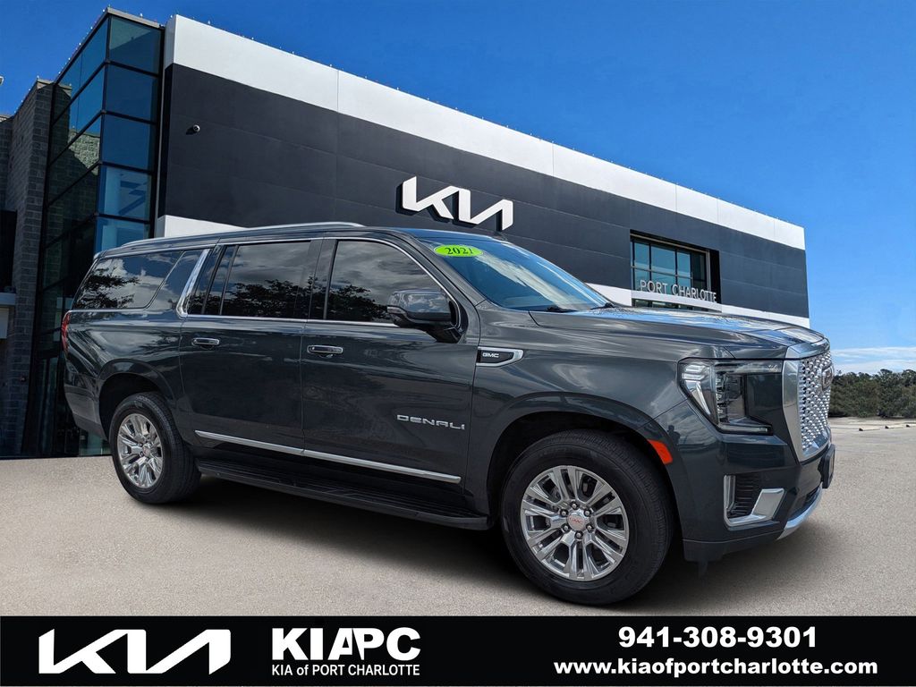 Hunter Metallic 2021 GMC Yukon XL Denali 4WD SUV / Crossover Four-Wheel Drive 