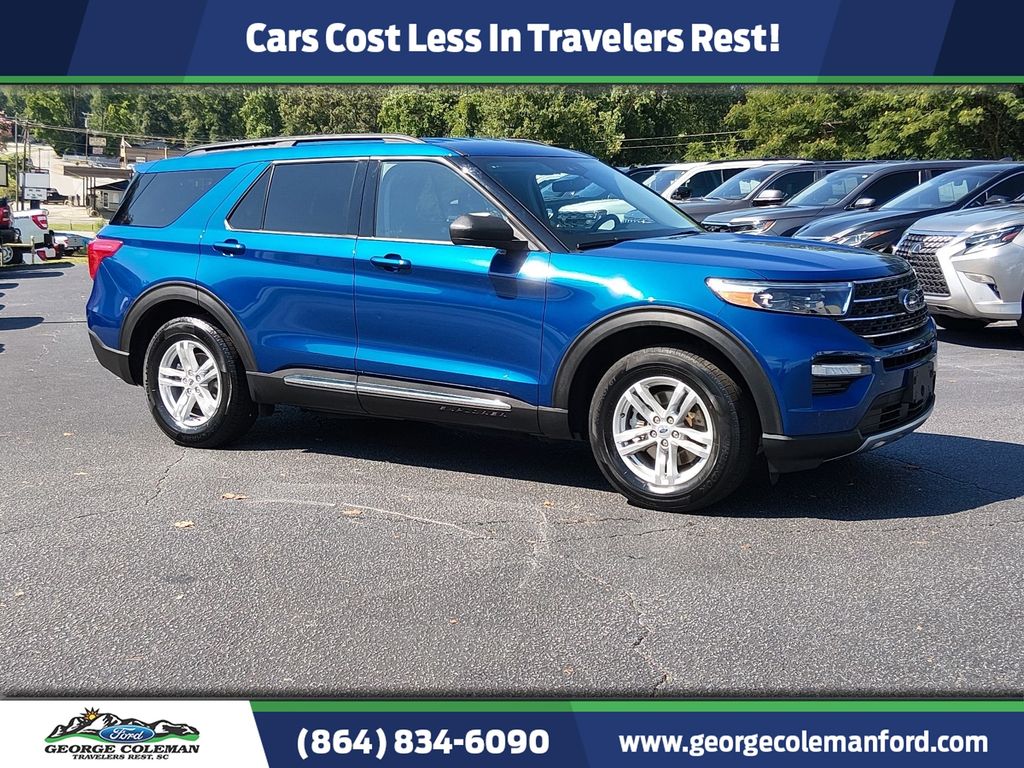 Blue Metallic 2023 Ford Explorer SUV / Crossover Rear-Wheel Drive Automatic