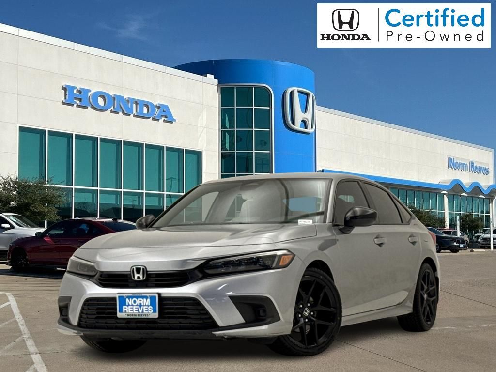 Lunar Silver Metallic 2023 Honda Civic Sedan Front-Wheel Drive Continuously Variable Transmission