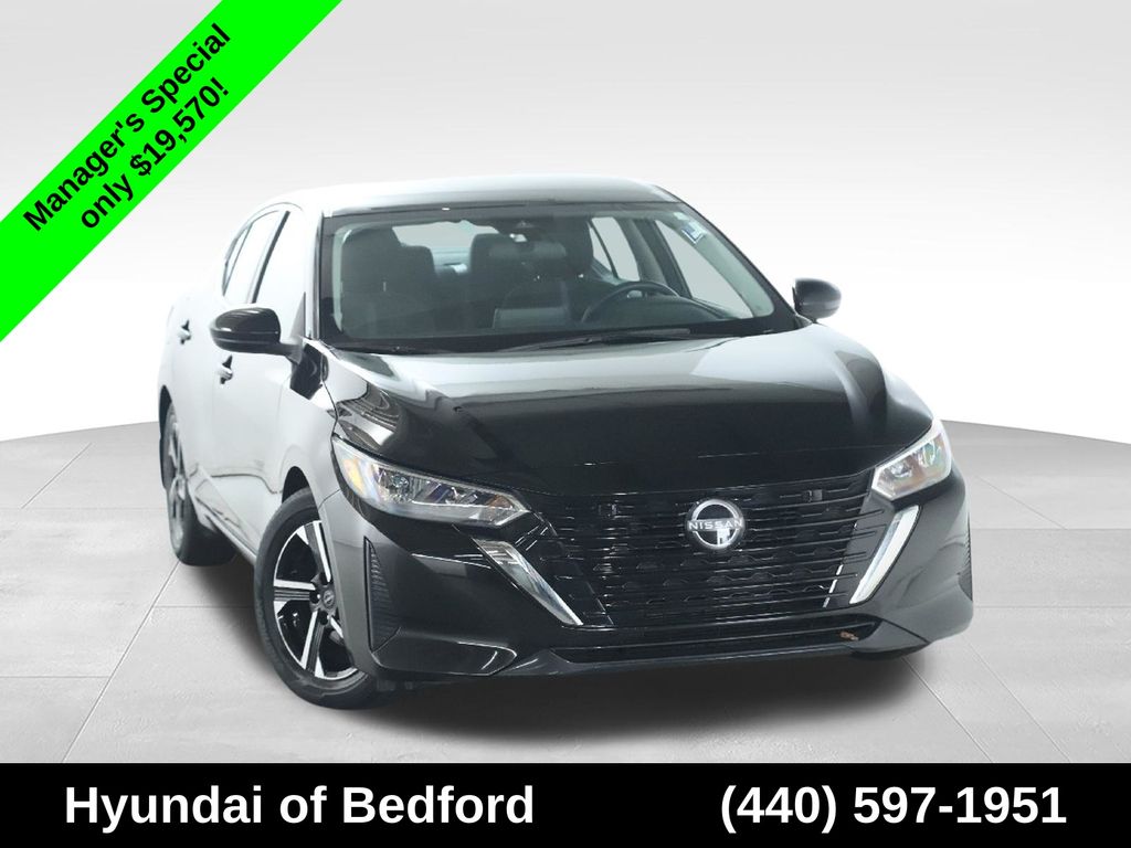 Super Black 2024 Nissan Sentra Sedan Front-Wheel Drive Continuously Variable Transmission