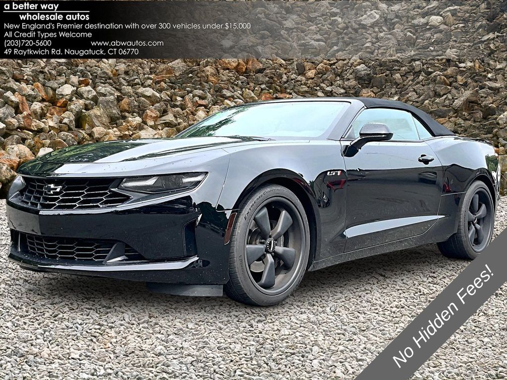 Black 2020 Chevrolet Camaro Convertible Rear-Wheel Drive 6-Speed Manual