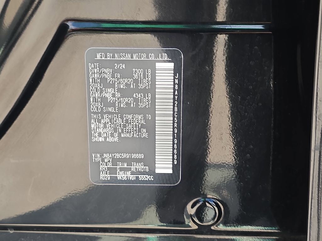 2024 Super Black Nissan Armada SL RWD SUV