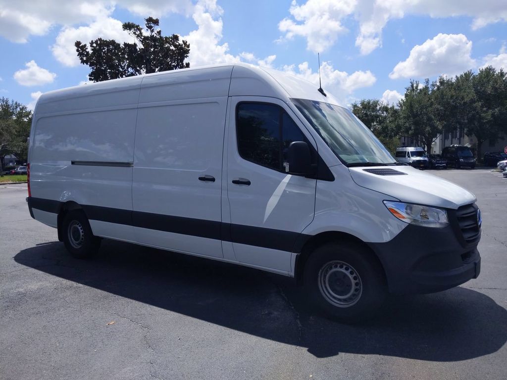 Gray White 2022 Mercedes-Benz Sprinter Cargo Van 4X2 9-Speed Automatic