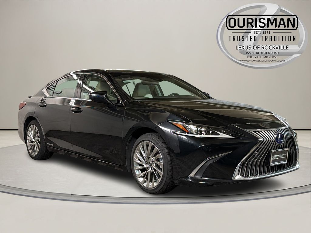 Black (Caviar) 2021 Lexus ES Hybrid Sedan Front-Wheel Drive Continuously Variable Transmission