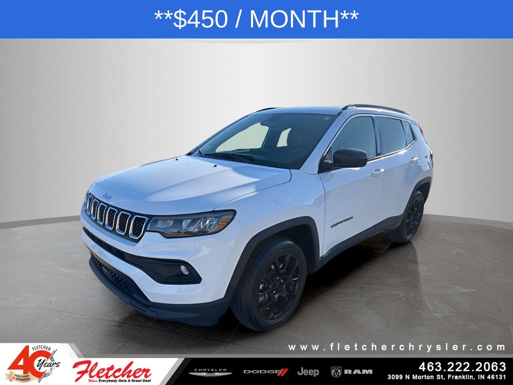 Bright White Clearcoat 2024 Jeep Compass Latitude Lux 4WD SUV / Crossover Four-Wheel Drive 8-Speed Automatic