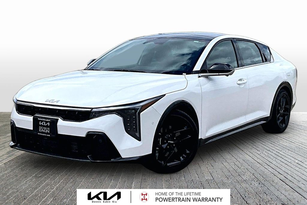 Snow White Pearl 2025 Kia K4 GT-Line Turbo FWD Sedan Front-Wheel Drive 8-Speed Automatic