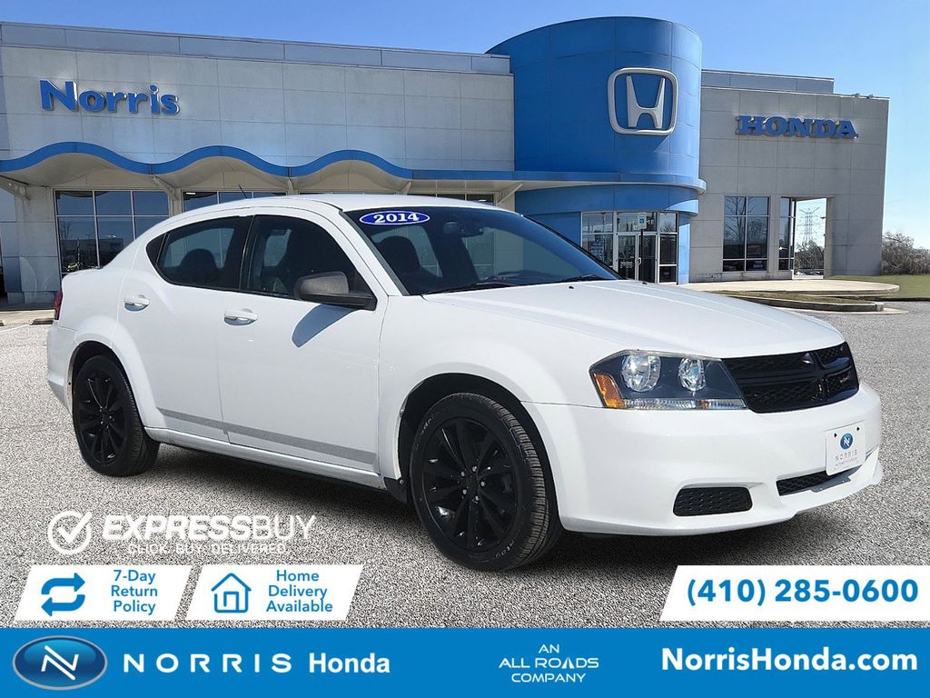 Bright White Clearcoat 2014 Dodge Avenger SE FWD Sedan Front-Wheel Drive 4-Speed Automatic