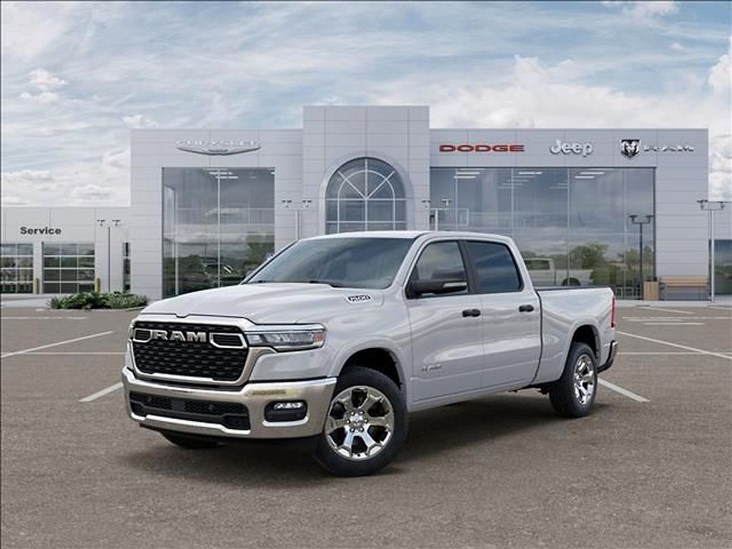 Bright White Clearcoat 2026 RAM 1500 Big Horn Crew Cab 4WD Pickup Truck Four-Wheel Drive 8-Speed Automatic