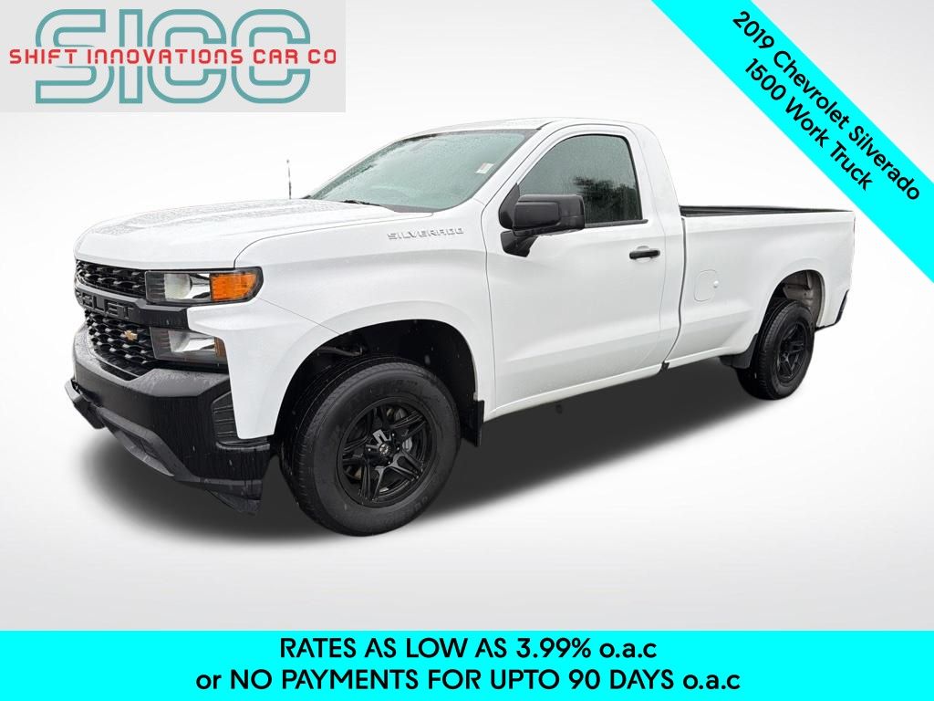 Summit White 2019 Chevrolet Silverado 1500 Work Truck LB RWD Pickup Truck 4X2 6-Speed Automatic Overdrive
