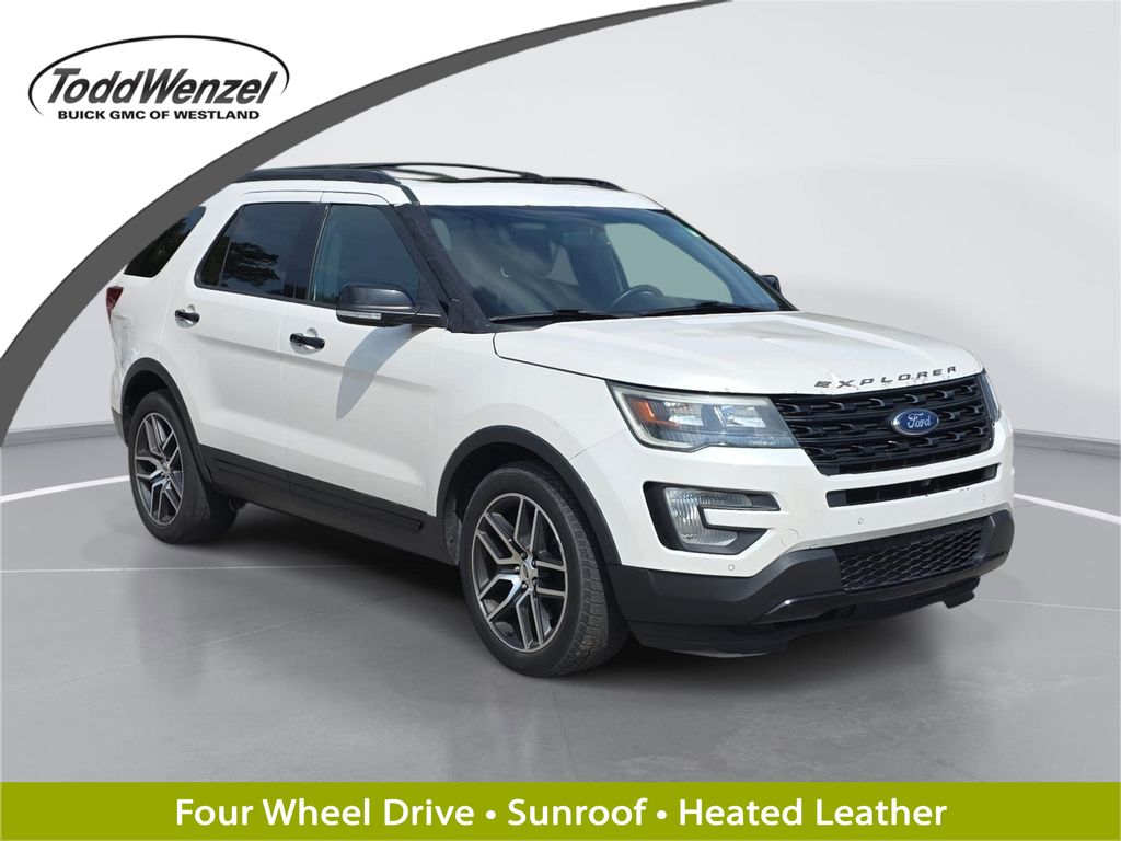 White Platinum Clearcoat Metallic 2016 Ford Explorer SUV / Crossover All-Wheel Drive 6-Speed Automatic