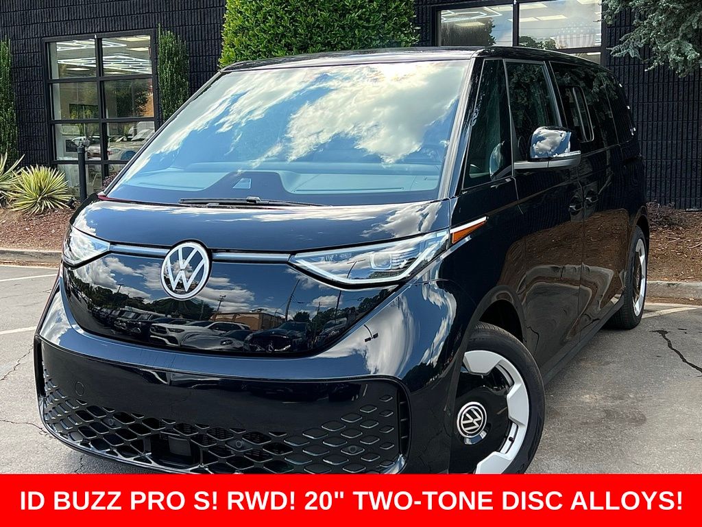 Black 2025 Volkswagen ID.Buzz Minivan Rear-Wheel Drive Automatic