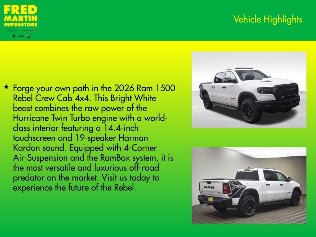 new 2026 Ram 1500 car, priced at $70,069