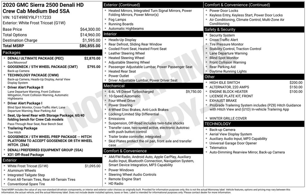 Used Car 2020 Gmc Sierra 2500hd  Denali For Sale Under $50,000 In Austin, Texas