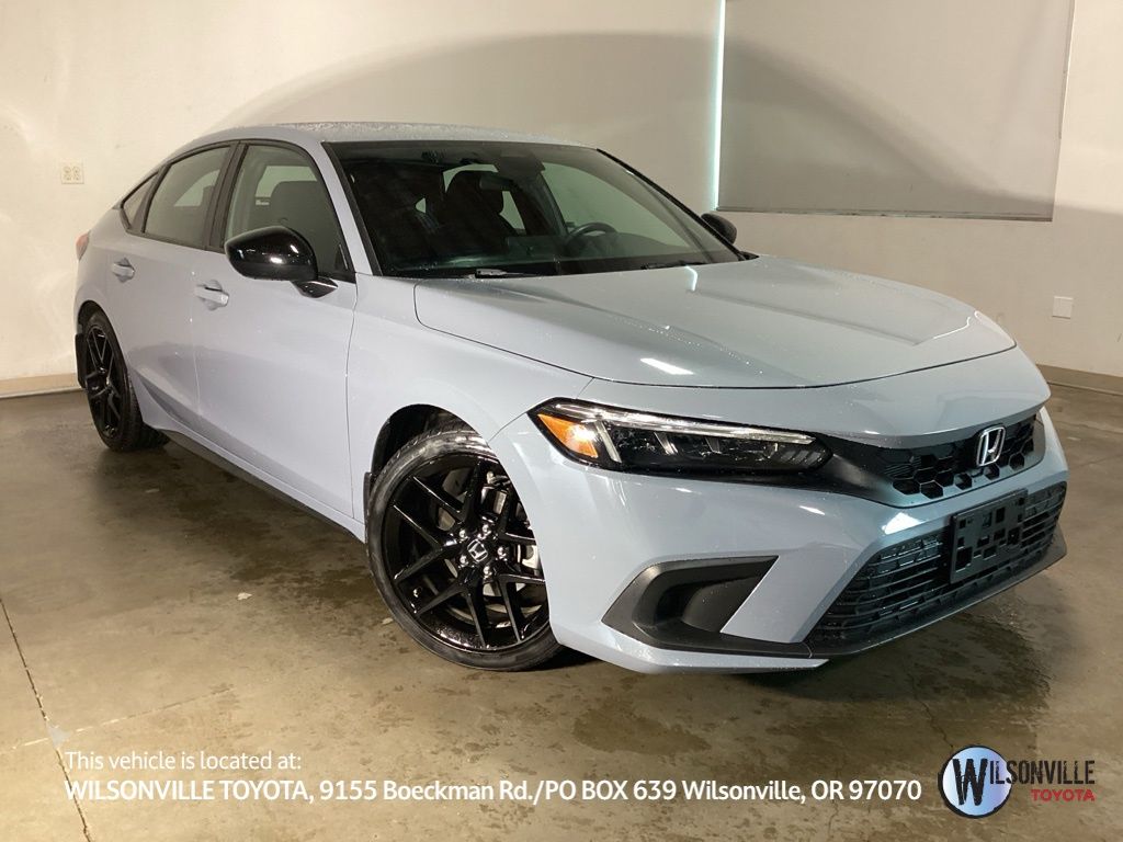 Sonic Gray Pearl 2024 Honda Civic Hatchback Sport FWD Hatchback Front-Wheel Drive Continuously Variable Transmission